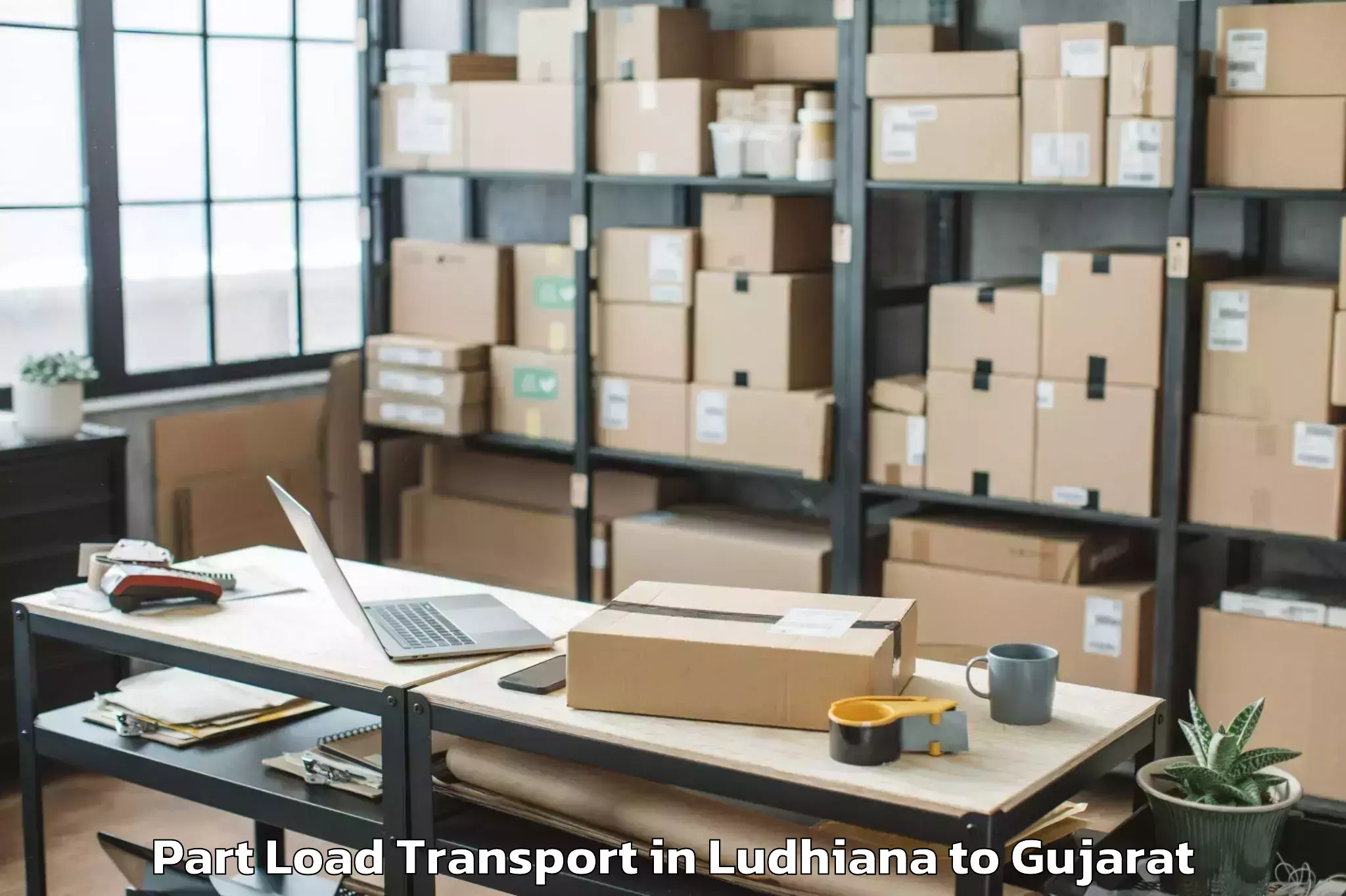 Affordable Ludhiana to Madhavkampa Part Load Transport